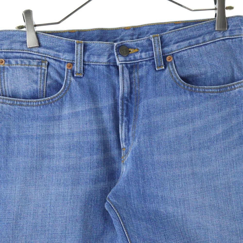 GUCCI (グッチ) LOVED 鳥刺繍 ロゴパッチ付デニムパンツ ブルー 430365