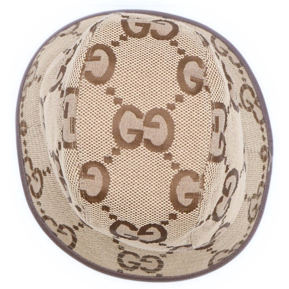 GUCCI グッチ GG 帽子 バケットハット ベージュ S GGキャンバス バケットハット ・ベージュ＆ダークブラウン | GUCCI公式