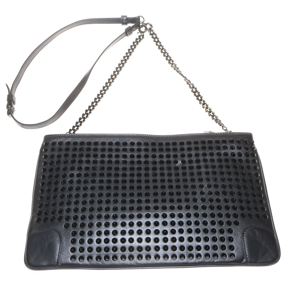 クリスチャンルブタン ルビポッシュ クラッチバッグスパイク 黒