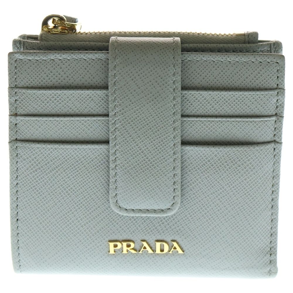 PRADA (プラダ) サフィアーノ ファスナー付レザーコンパクト