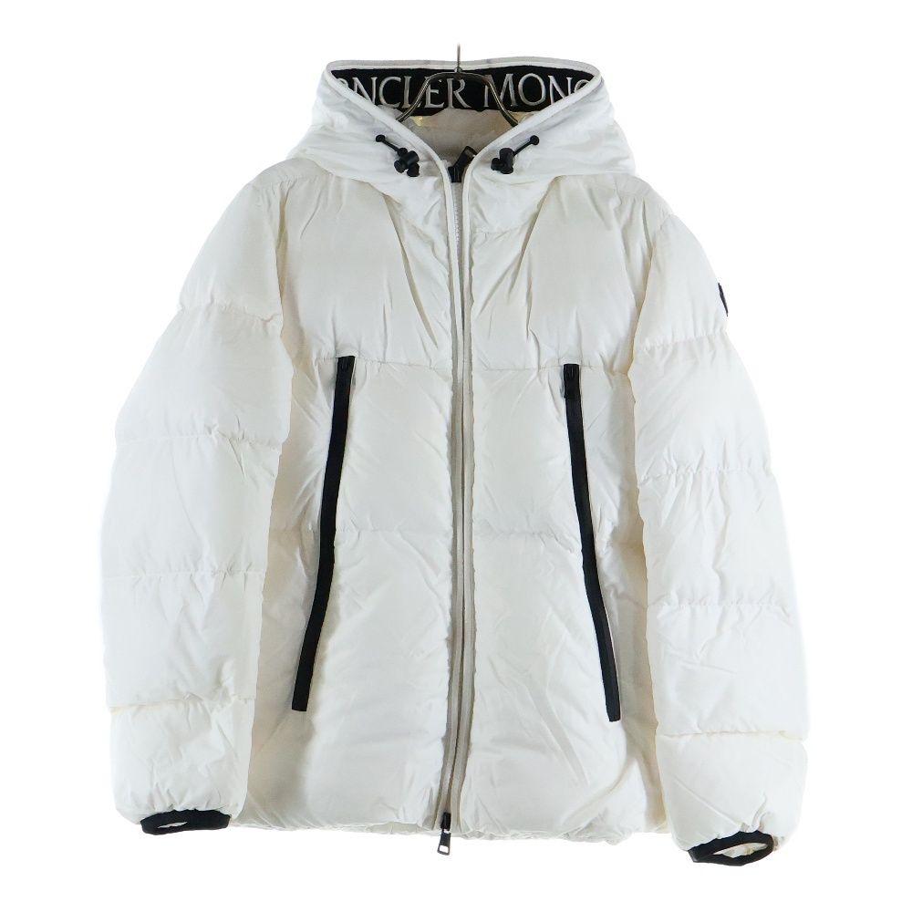 未使用級　モンクレール　ナイロンジャケット　ハワイアン柄　ロゴパッチ　M相当　白 MONCLER (モンクレール) 19AW MONTCLA モンクラ ロゴエンブロイダリー