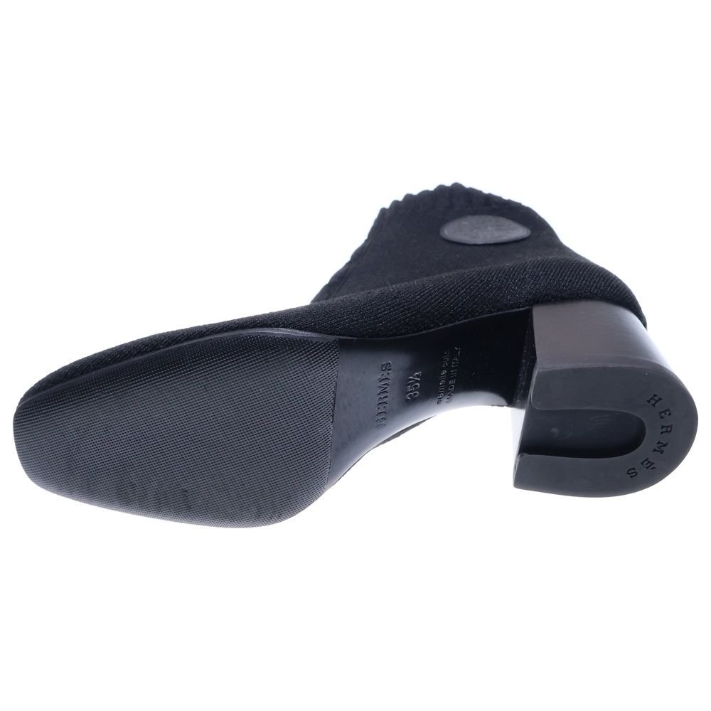 HERMES (エルメス) ヴォルヴェール ニット ショートブーツ ブラック