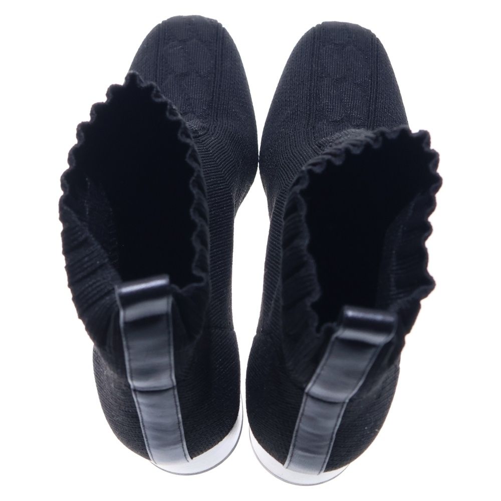 HERMES (エルメス) ヴォルヴェール ニット ショートブーツ ブラック