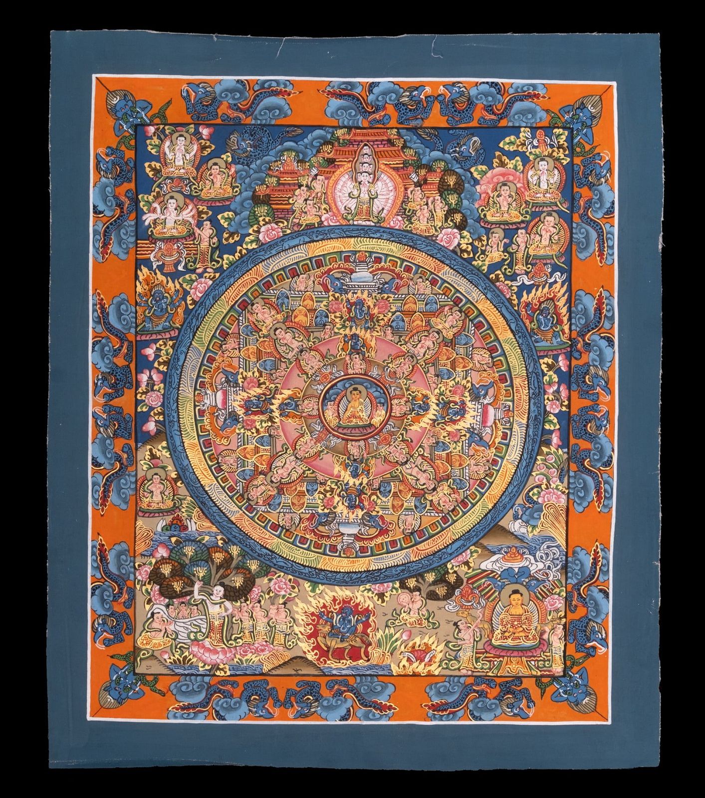 タンカ　曼荼羅　マンダラ　仏画 オン字曼荼羅｜大阪の仏画販売なら多羅堂