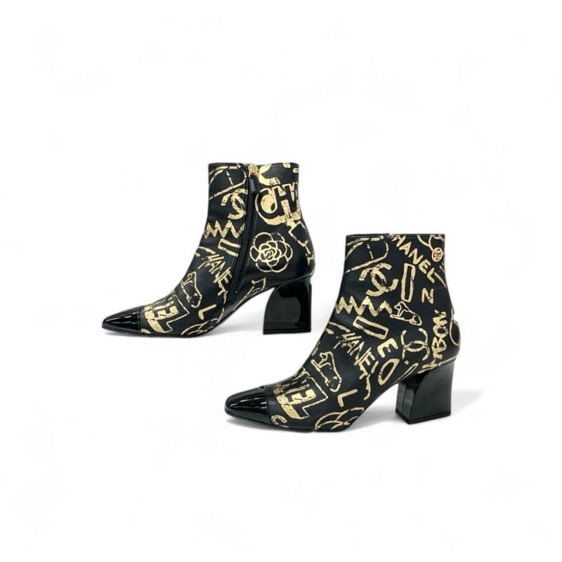 CHANEL　シャネル　ショートブーツ　エナメル　ヒール　ココマーク 楽天市場】シャネル CHANEL ブーツ ショートブーツ 靴 シューズ ターン