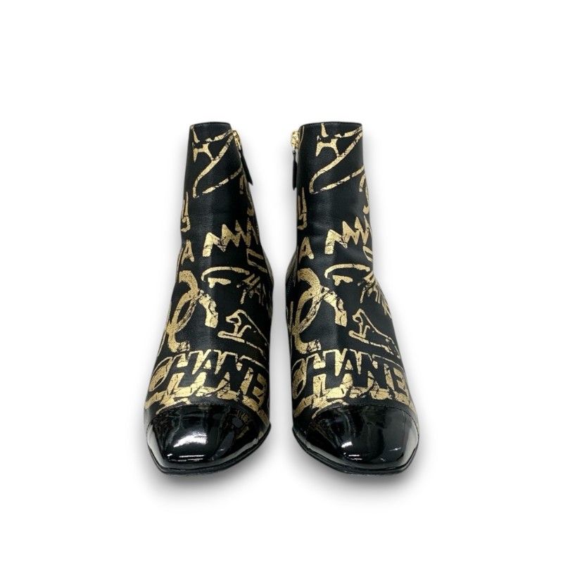 シャネル CHANEL ブーツ ショートブーツ 靴 シューズ レザー パテント