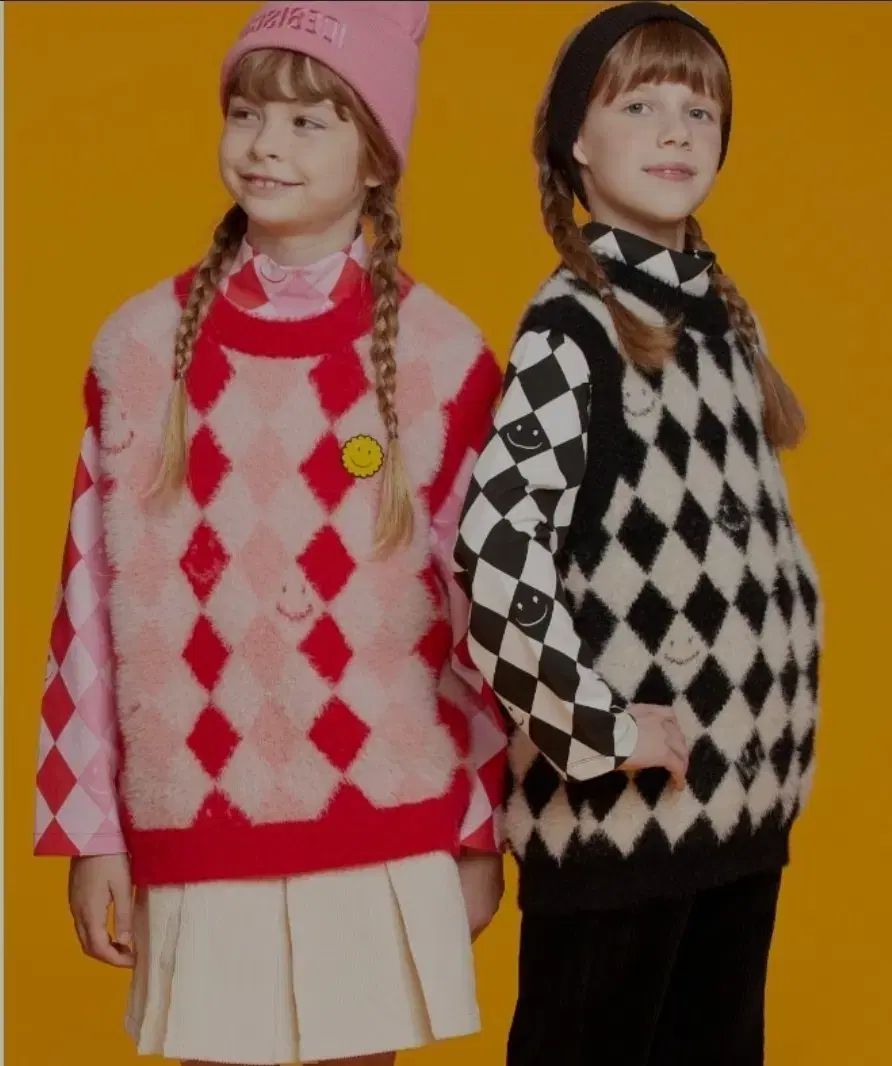 アイスビスケット スマイルアーガイルニットベスト