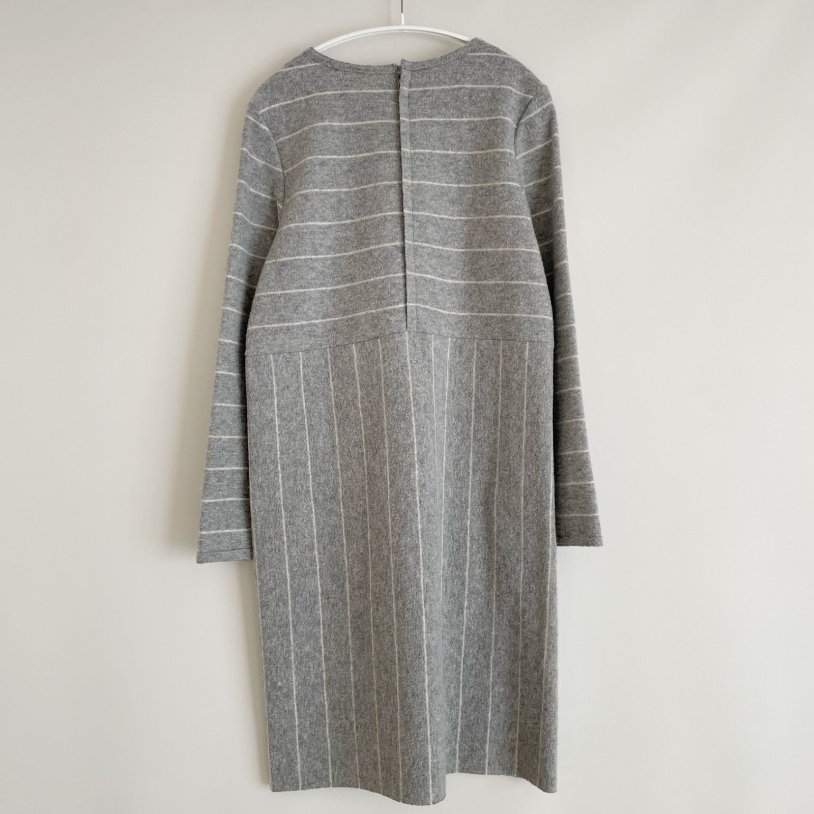 GALERIE VIE ギャルリー ヴィー ニット ワンピース ストライプ グレー