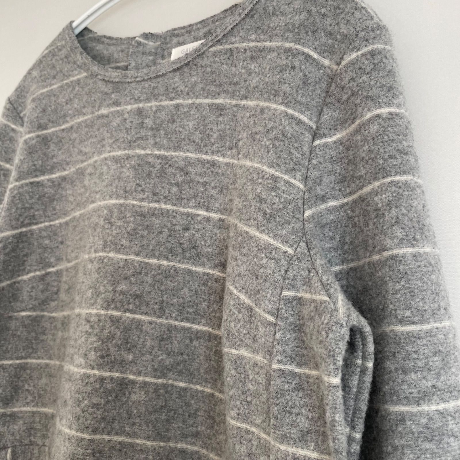 GALERIE VIE ギャルリー ヴィー ニット ワンピース ストライプ グレー