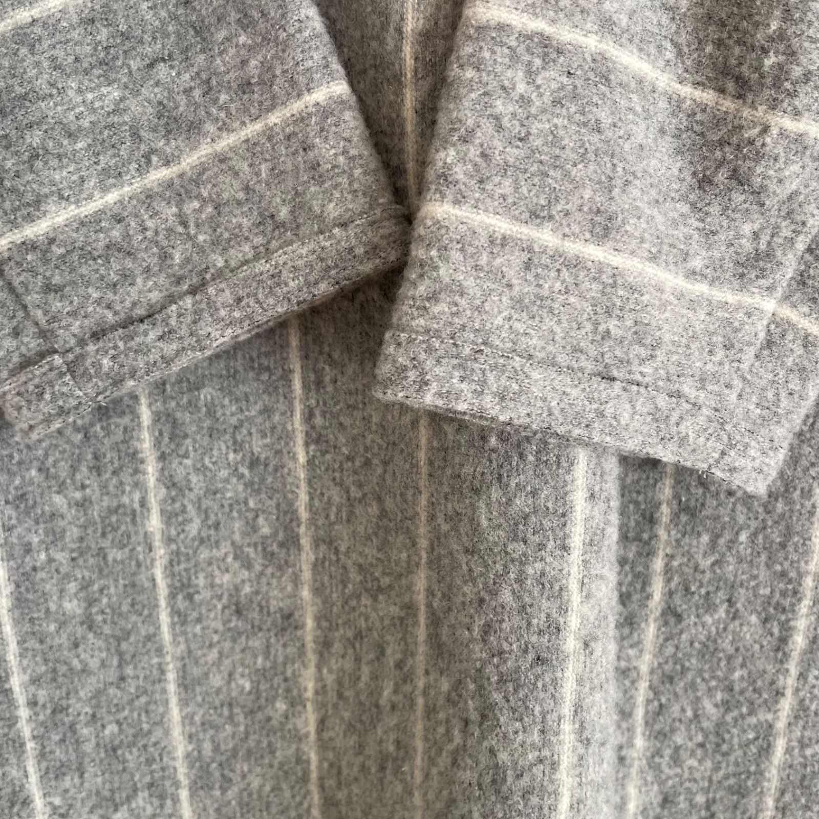 【美品】GALERIE VIE/ギャルリーヴィー　ニットワンピ　ロング　カシミヤ GALERIE VIE ギャルリー ヴィー ニット ワンピース ストライプ グレー