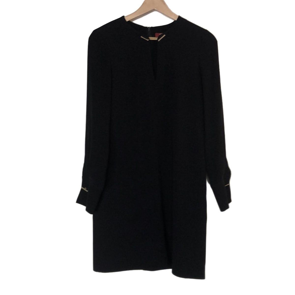 Max Mara STUDIO マックスマーラスタジオ ワンピース サイズCH 30 レディース 黒 長袖 ひざ丈