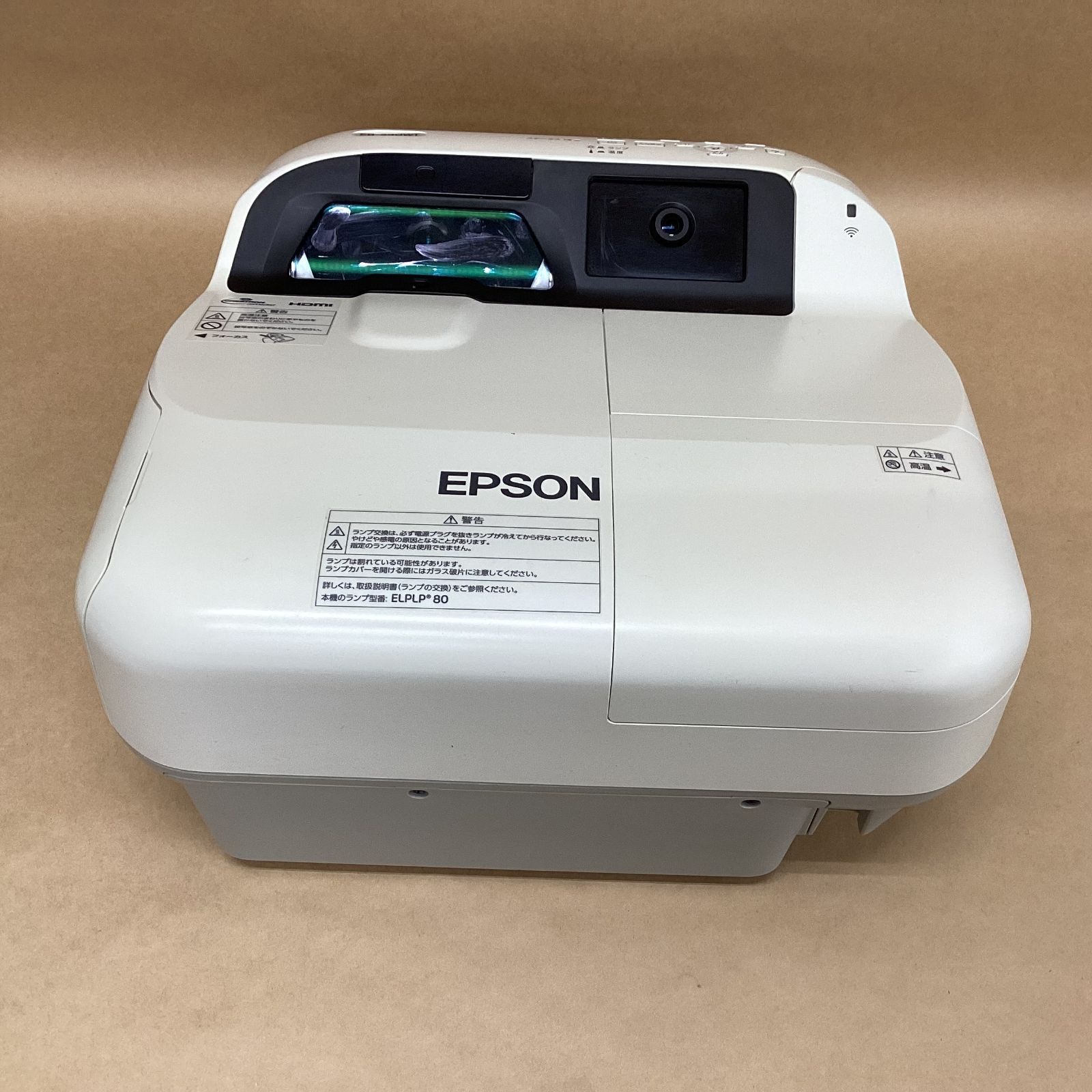 ランプ使用2949時間 エプソン ビジネスプロジェクター EB-590WT 3300ルメーン HDMI 無線LAN対応(アダプター