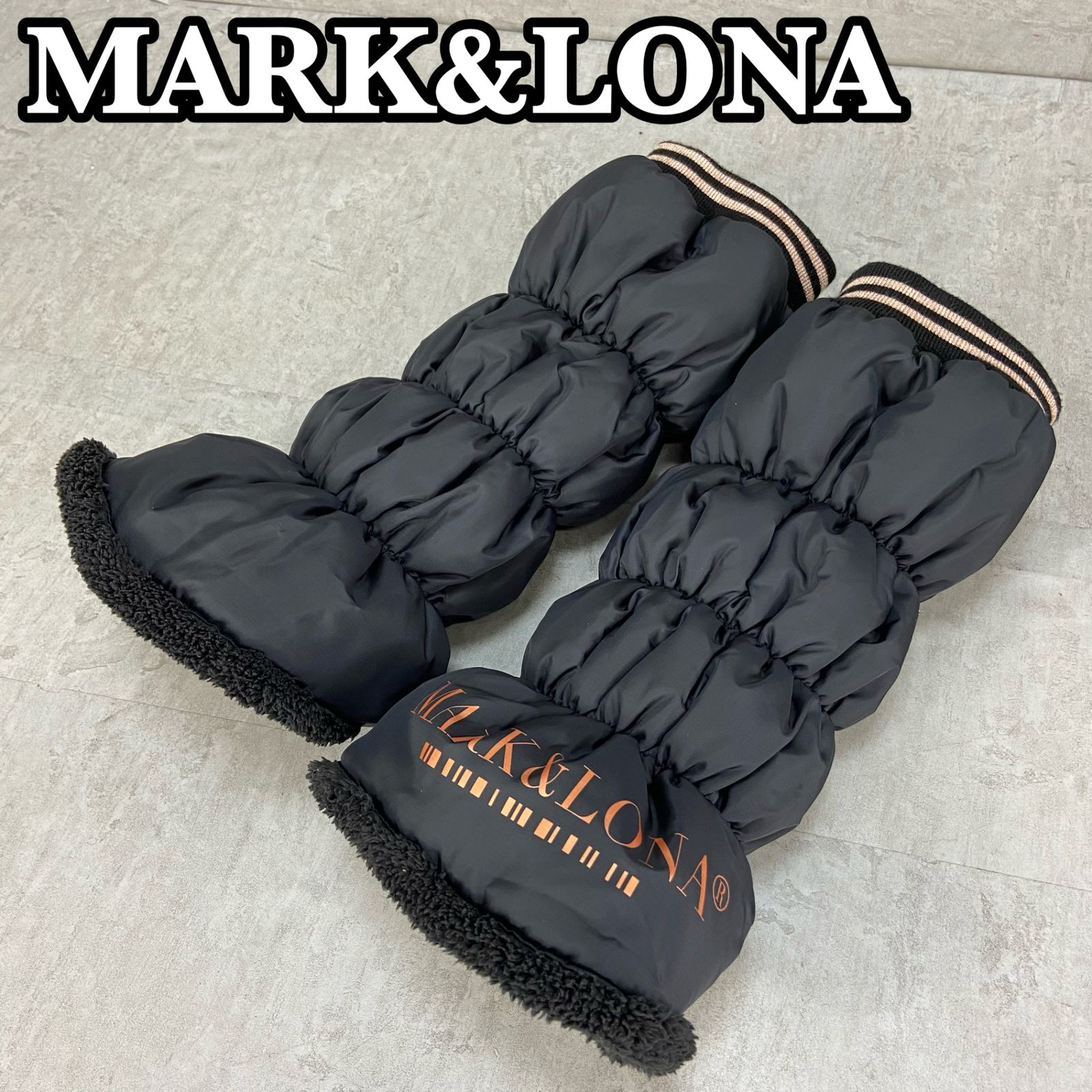 新品未使用　MARK & LONA 黒 レッグウォーマー フリース 新品未使用 MARK & LONA 黒 レッグウォーマー フリース レディース