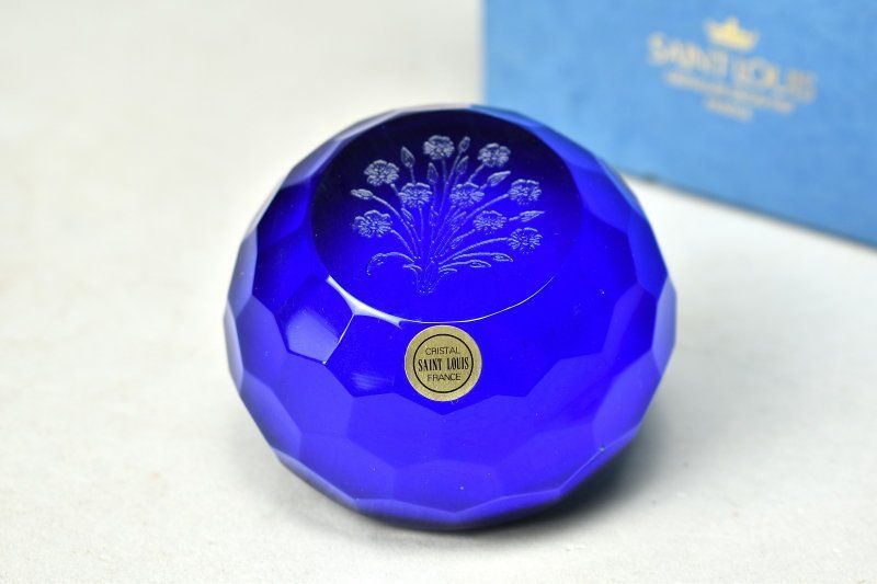 蔵A5566】SAINT LOUIS サンルイ クリスタルガラス ペーパーウエイト
