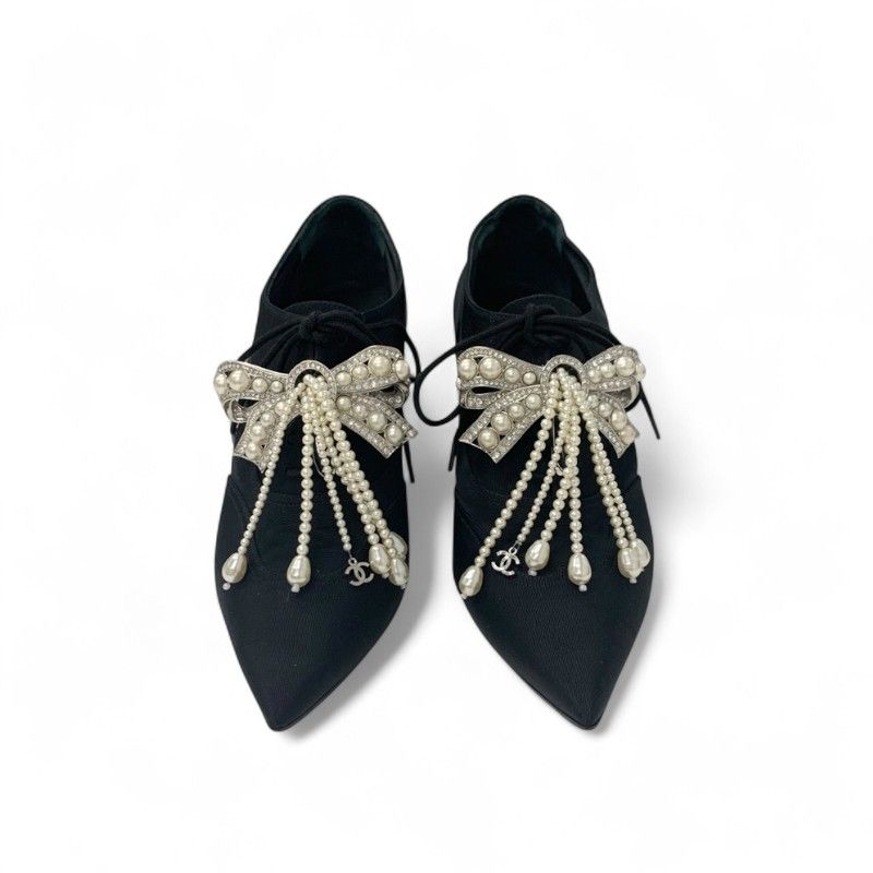 シャネル CHANEL ブーツ ショートブーツ 靴 シューズ ファブリック