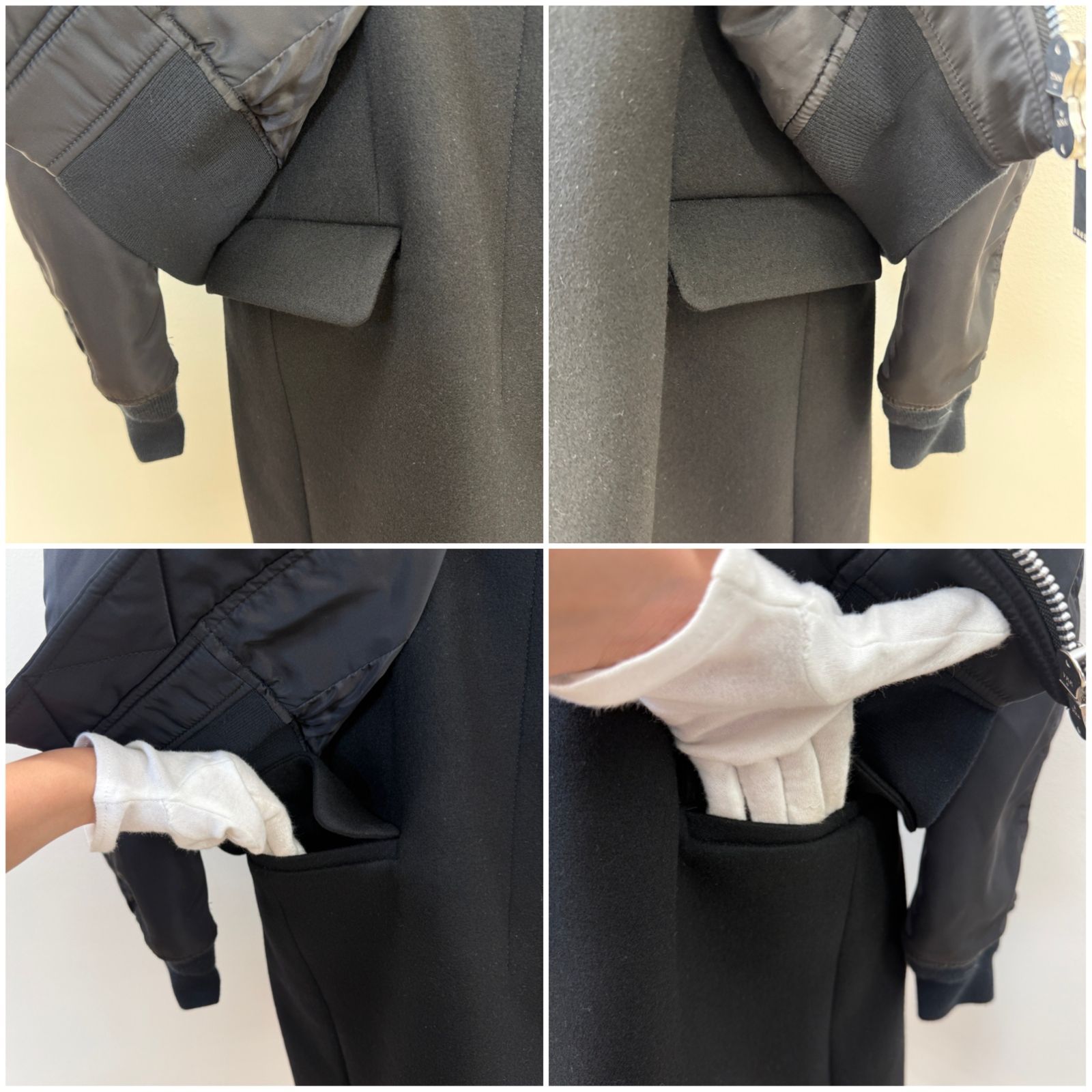 鑑定済み【 美品 】サカイ 《 ドッキングMA‐1ジャケット 》 サイズ1 