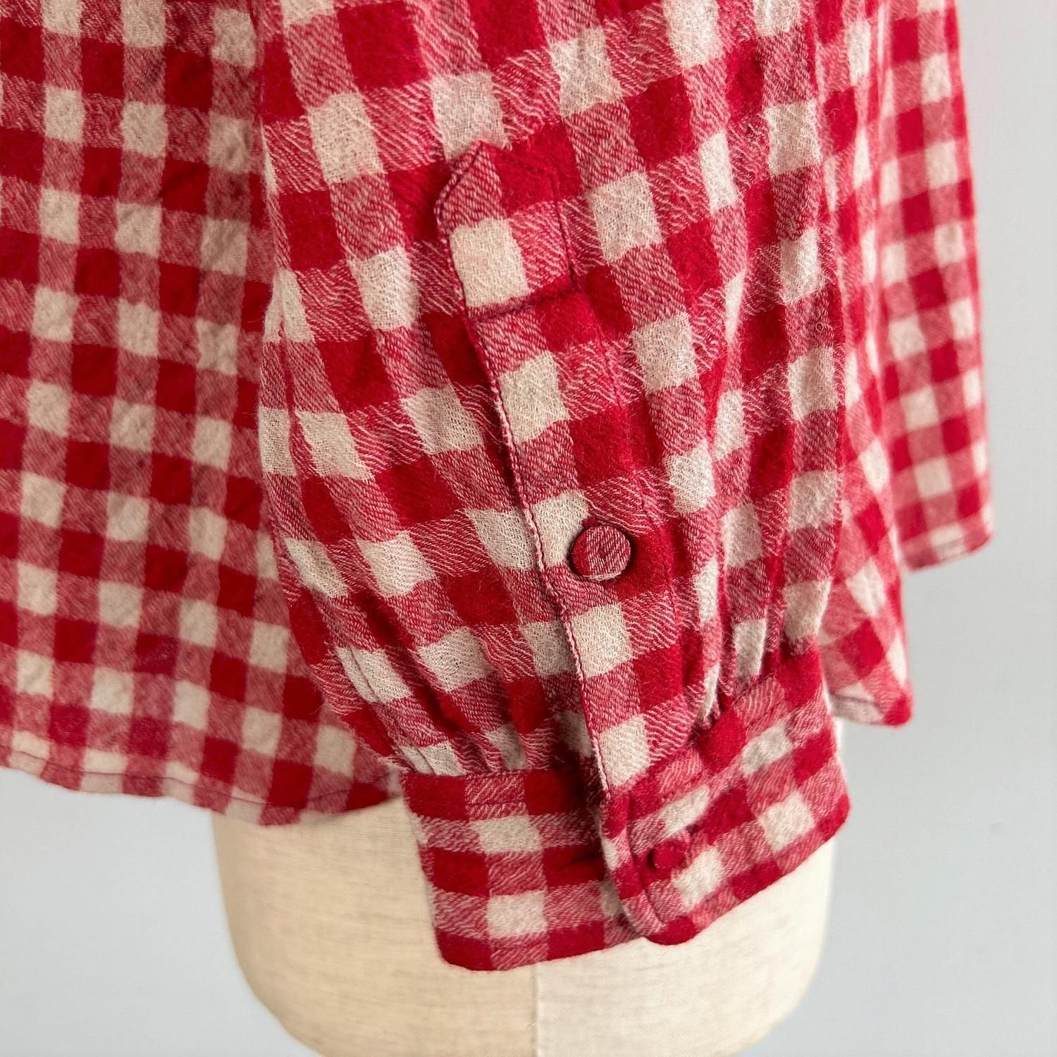 小売業者 maison de soil ギンガムチェッククルーネックプルオーバー