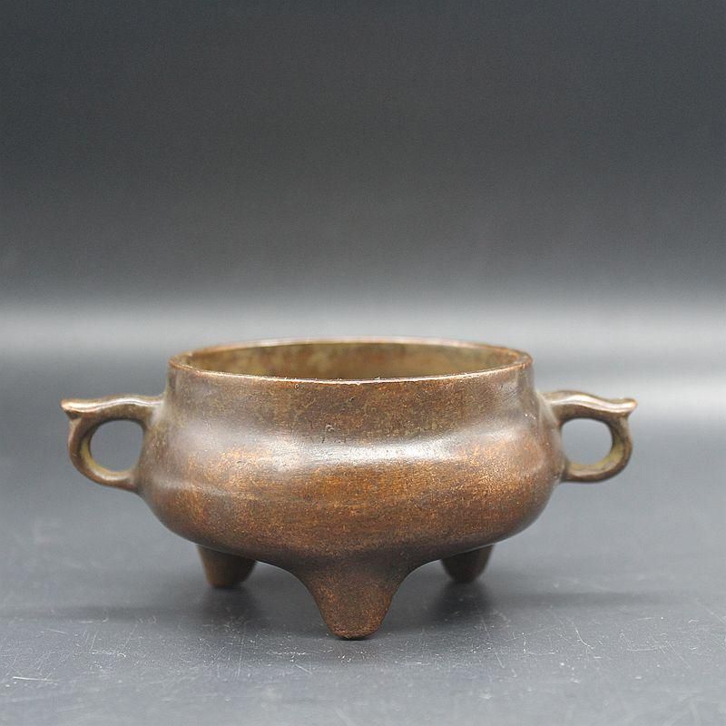 鏡台】鎌倉彫、ダークブラウンの三面鏡