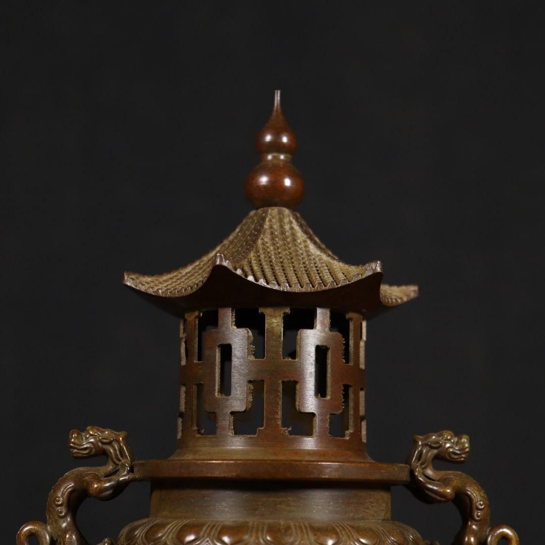 銅器 太上老君錬丹炉 三足鼎 供養塔薫炉 香道具 装飾品 工芸品 置物 銅器 太上老君錬丹炉 三足鼎 供養塔薫炉 香