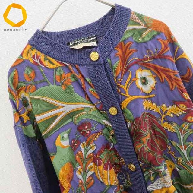 フェラガモ Ferragamo イタリア製 ニット カーディガン トップス