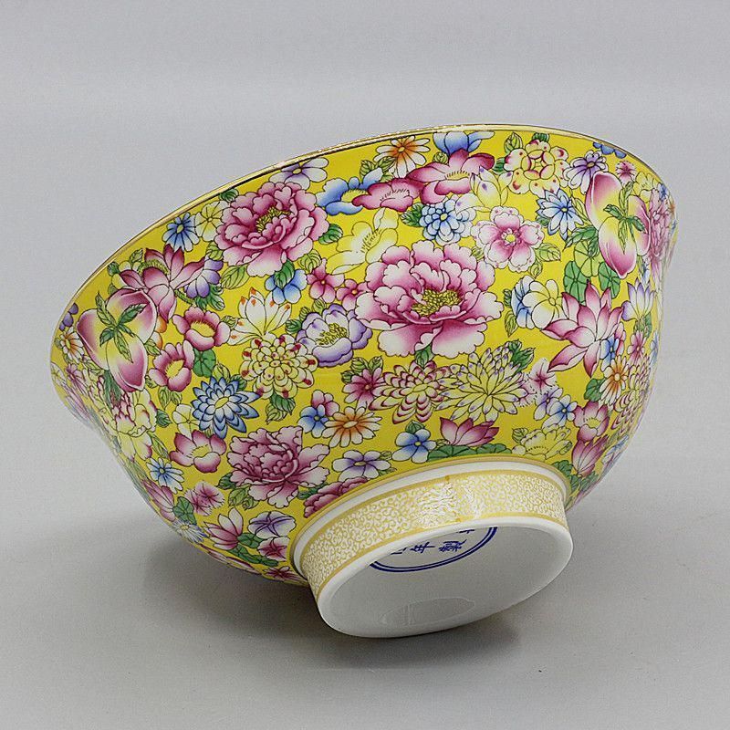 美術品・アンティーク・コレクション 清乾隆蒔金黄底万花琺瑯彩碗 高脚