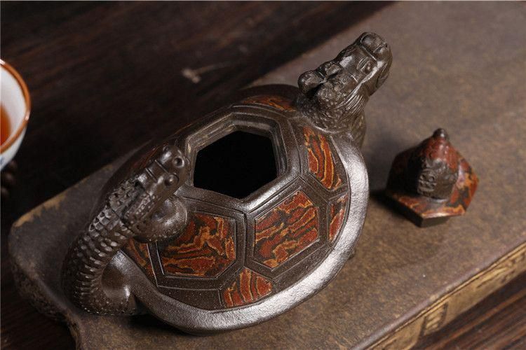 龍亀壺 紫泥急須・茶壺・茶道具置物・古置物 人気