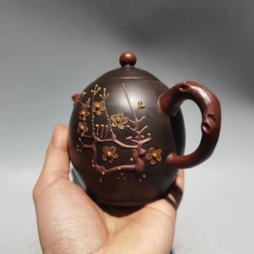 梅の花紫砂壺 中国古美術 紫泥急須・茶壺・茶道具 - メルカリ