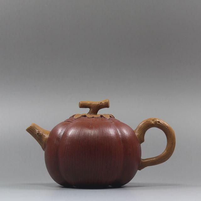 南瓜型紫砂壺 ・紫泥急須・茶壺・茶道具 宜興紫砂 - メルカリ