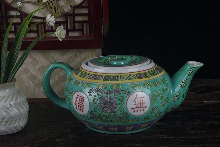 中国 景徳鎮「萬壽無疆」蓋付き スープ鉢　シュガーポット　大鉢 茶釜 中国 景徳鎮 「萬壽無疆」蓋付き スープ鉢 シュガーポット 大鉢 茶釜