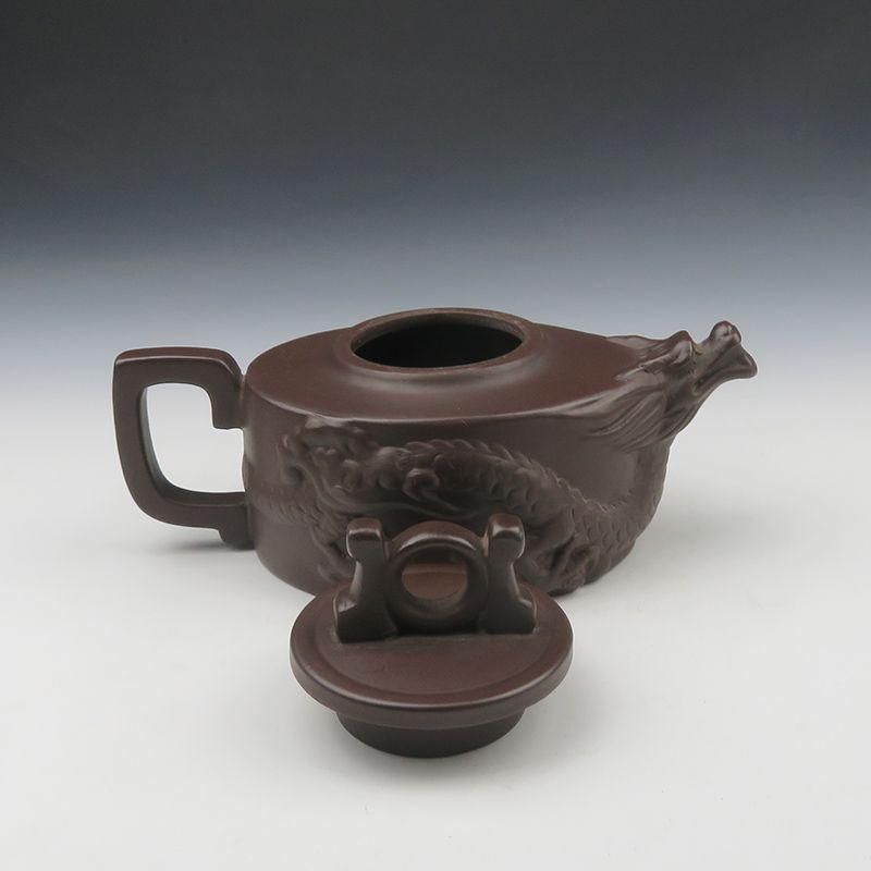 双龍壺 紫砂壺・紫泥急須・茶壺・茶道具 宜興紫砂