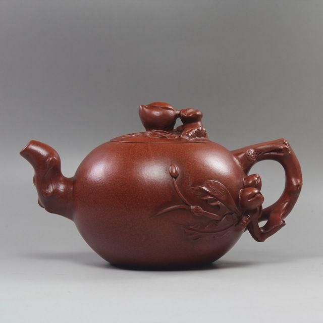 霊猴献寿桃壺 中国茶器  宜興 茶道具 紫砂壺 紫砂急須 朱泥　新品未使用 寿桃壺 中国宜興紫砂壺・紫泥急須・茶壺・茶道具 - メルカリ