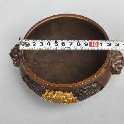 蓮の花炉 銅細工 茶道具 香道具 装飾品 工芸品 美術品 置物 - メルカリ