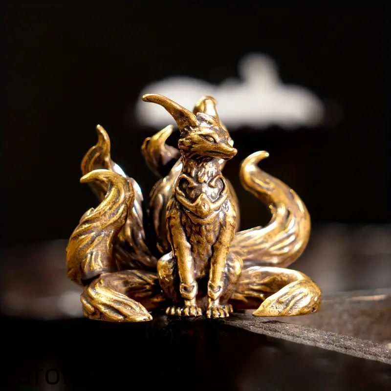 銅 細工 七尾狐 茶道茶寵 書卓 装飾品 工芸品 置物 - メルカリ