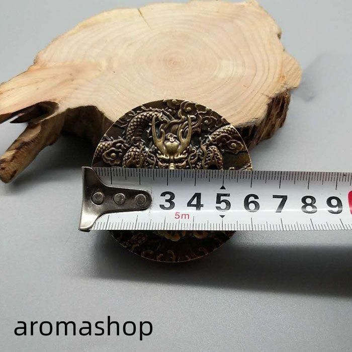 銅彫 坐竜戯珠 九子真龍 徽章 風水 置物 装飾品 工芸品 - メルカリ
