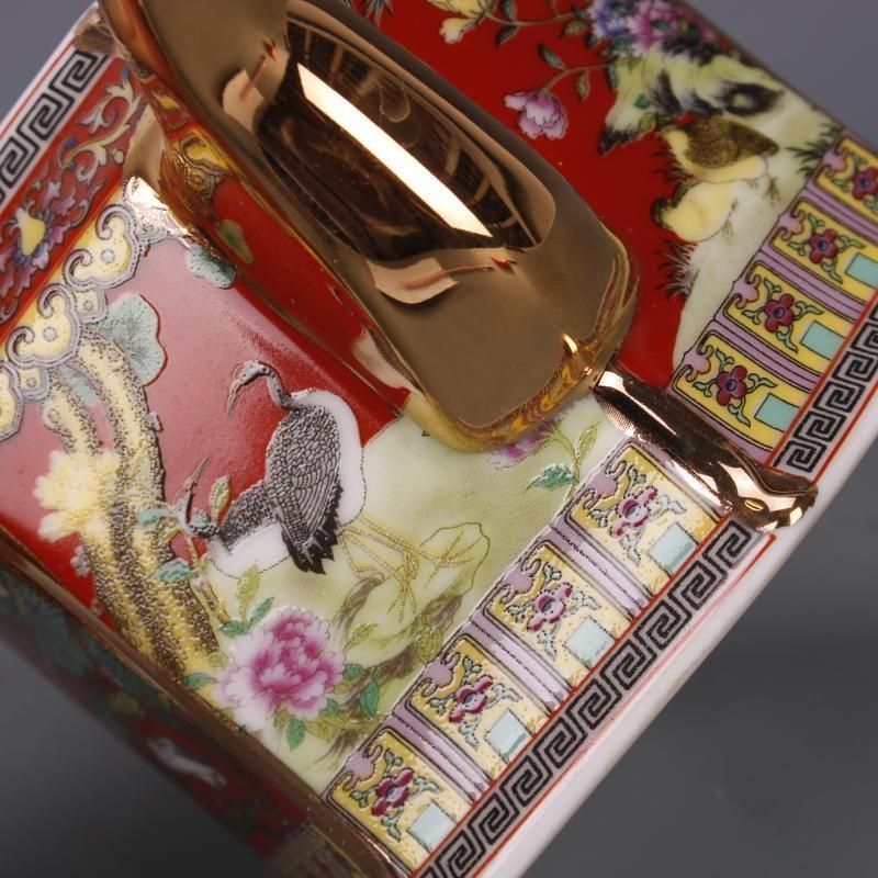 法郎彩描金花鳥茶壺 中国景徳鎮 茶器 茶壺 - メルカリ