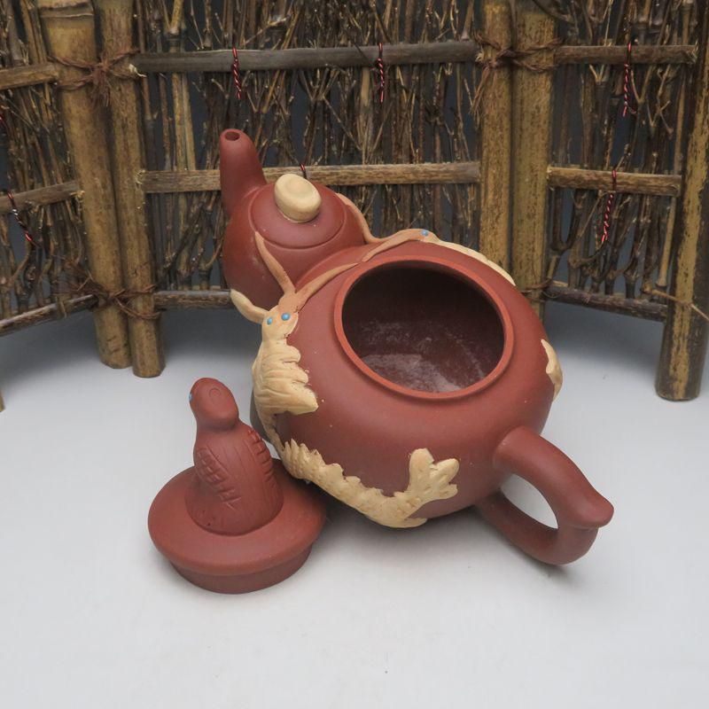 龍鳳紫砂壺  中国宜興  紫泥急須・茶壺・茶道具 龍鳳紫砂壺 中国宜興 紫泥急須・茶壺・茶道具 - メルカリ
