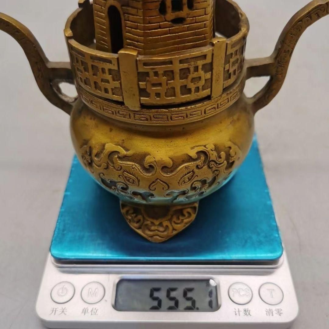 錬丹炉天壇檀薫炉 銅製 香道具 装飾品 工芸品 美術品 置物 - メルカリ