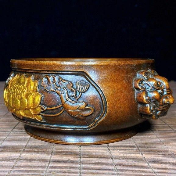 蓮の花炉 銅細工 茶道具 香道具 装飾品 工芸品 美術品 置物 - メルカリ