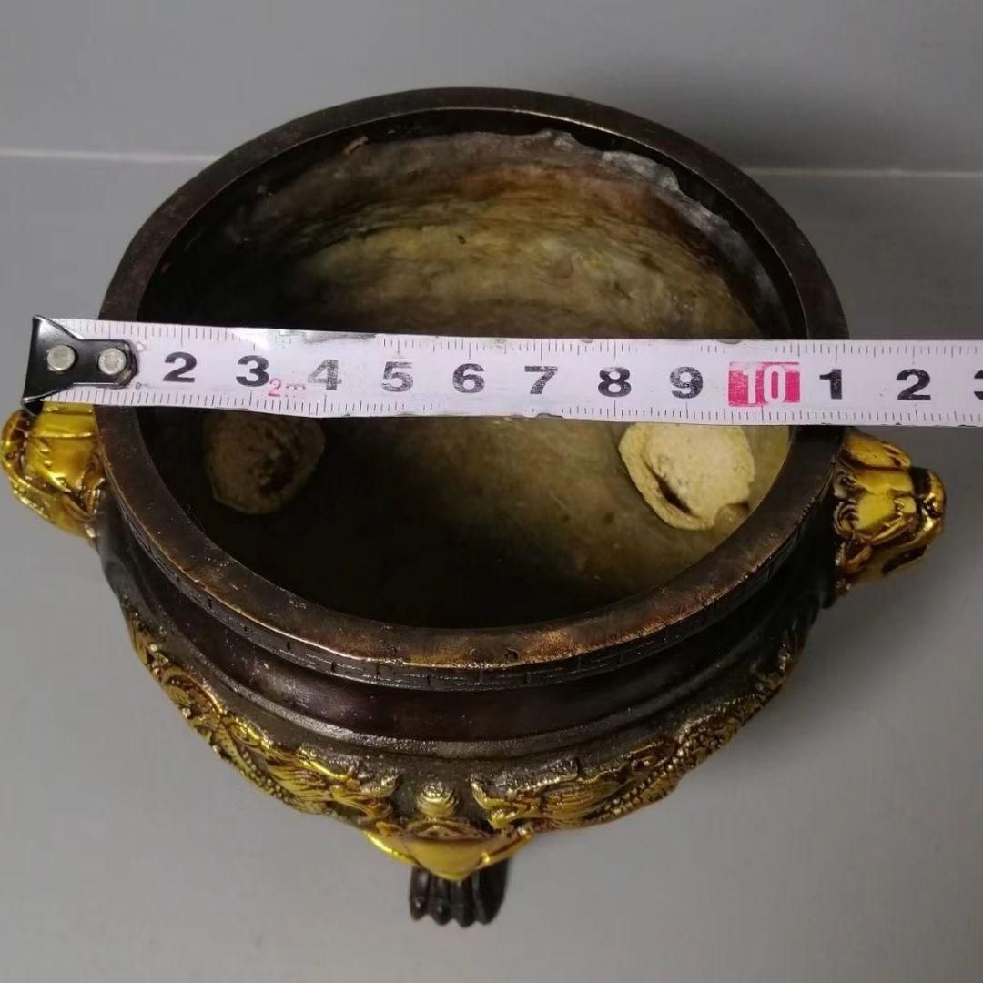 双龍戯珠香炉 銅製 香道具 装飾品 工芸品 美術品 置物 - メルカリ