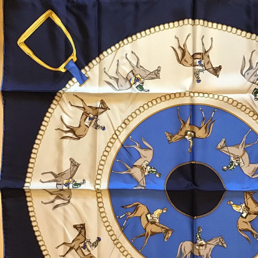 Ralph Lauren Collection シルクスカーフ 馬と騎手