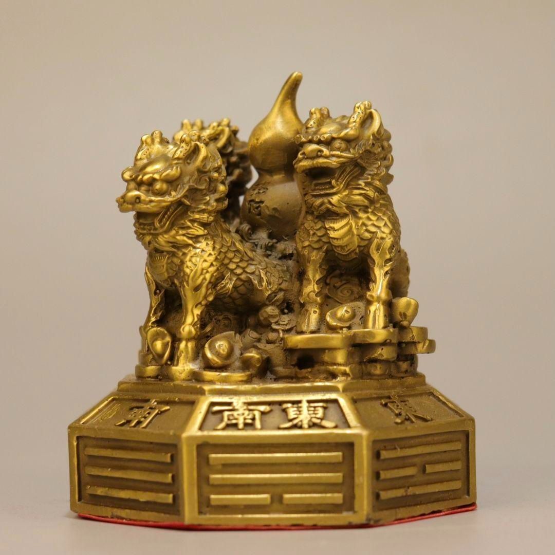 銅器 八卦麒麟振り子陣 運財麒麟 陣福禄麒麟 風水 家住宅 工芸品置物 銅器 八卦麒麟振り子陣 運財麒麟 陣福禄麒麟 風水 家住宅 工芸