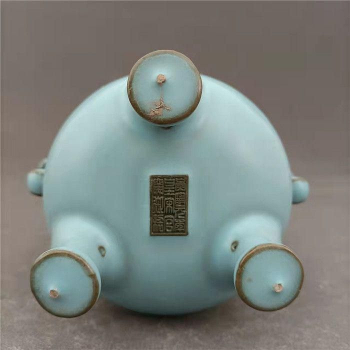 両耳如意尊三本足香炉 香道具   装飾品   現代工芸品 美術品 置物 両耳如意尊三本足香炉 香道具 装飾品 現代工芸品 美術