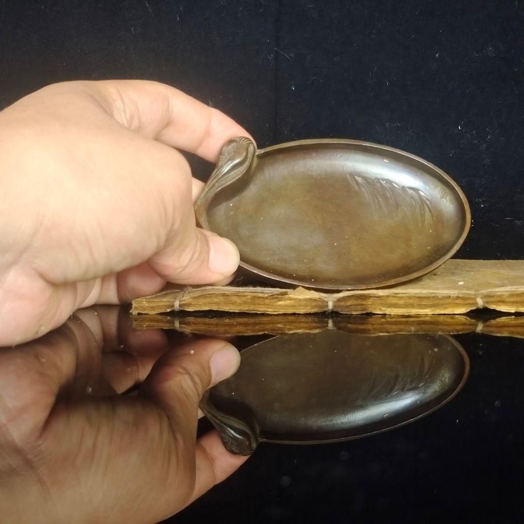 銅細工 ツルの茶皿 茶道具 茶寵 装飾品 工芸品 美術品 置物 - メルカリ