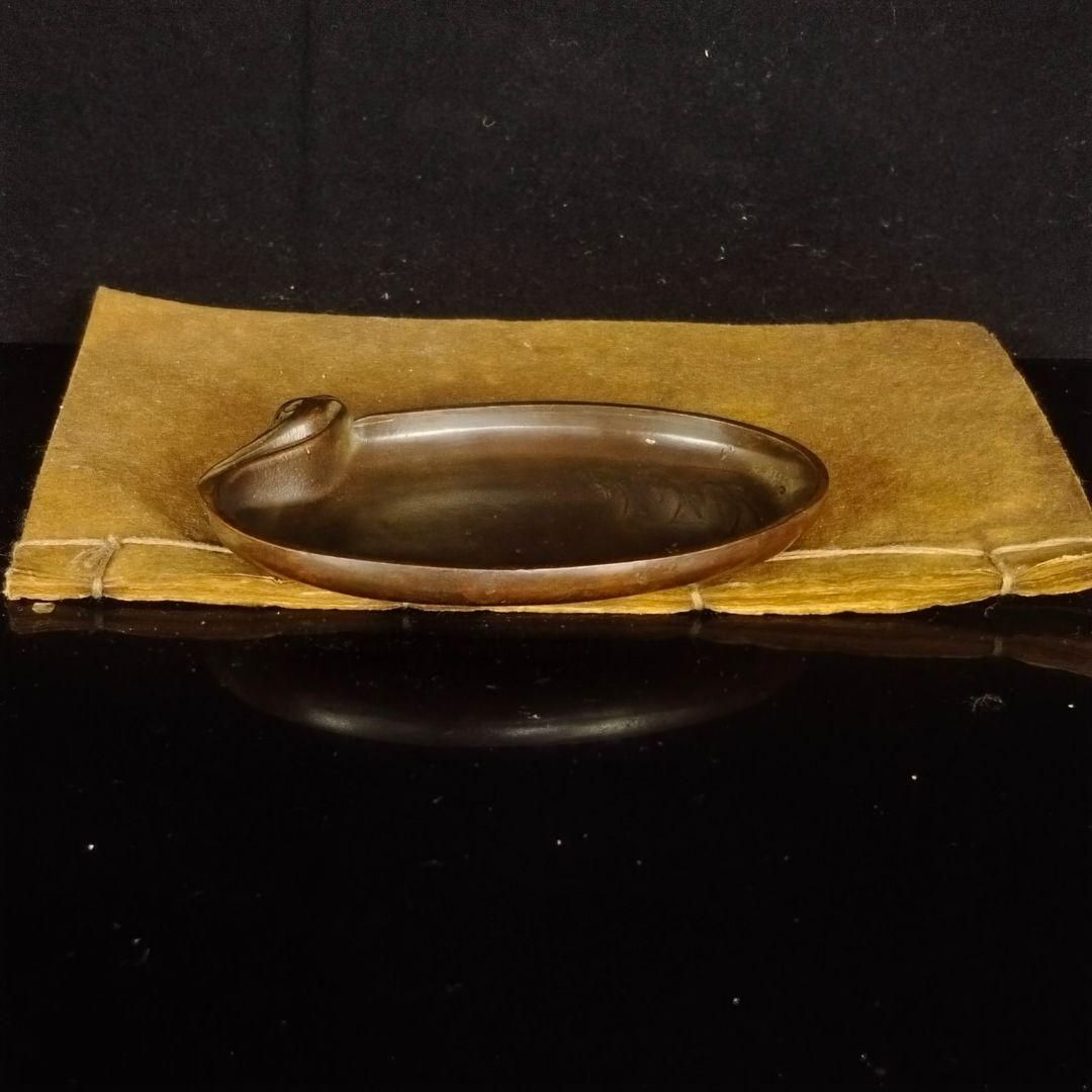 銅細工 ツルの茶皿 茶道具 茶寵 装飾品 工芸品 美術品 置物 - メルカリ