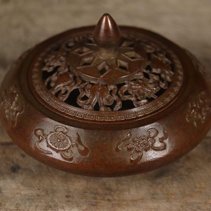 銅細工 吉祥八宝薫香炉 香道具 装飾品 工芸品 美術品 置物 - メルカリ