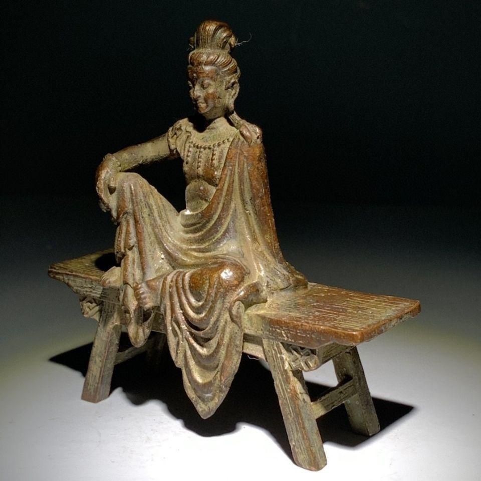 銅細工 自在観音像 仏像 装飾品 工芸品 美術品 置物 銅細工 観音菩薩像 装飾品 工芸品 美術品 置物 - メルカリ