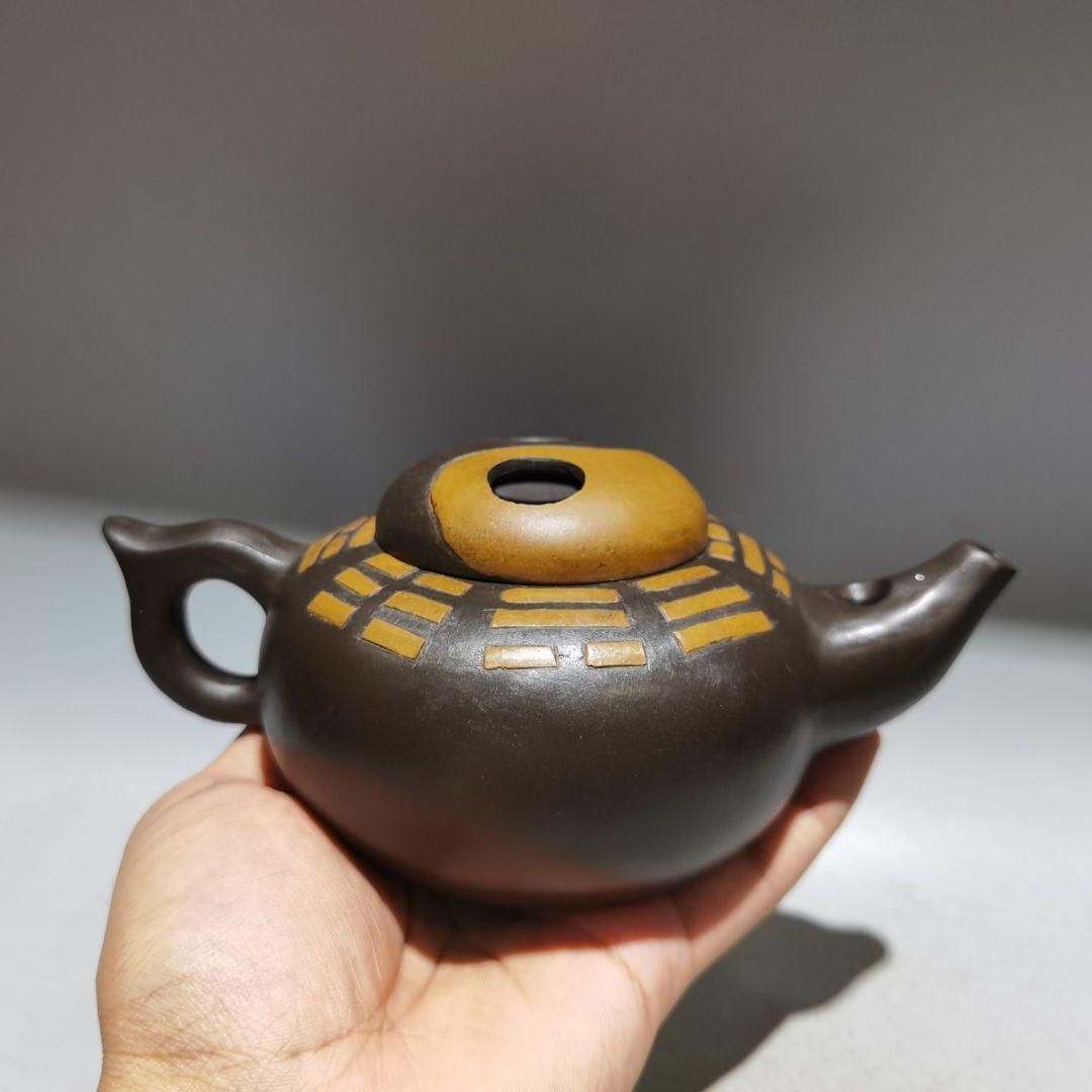 中国 宜興 八卦紫砂壷 急須