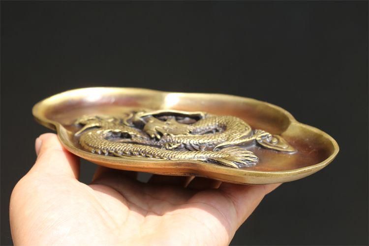 竜盤 銅製 書道具 文房具 現代工芸品 美術品 置物 - メルカリ