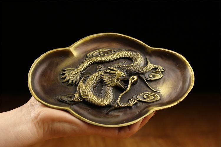 竜盤 銅製 書道具 文房具 現代工芸品 美術品 置物 - メルカリ