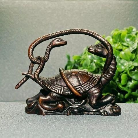 置物 亀蛇とは 美術品・アンティーク・コレクション 亀蛇 四角神獣